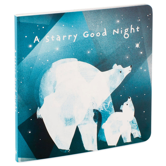 A Starry Good Night Board Book and Polar Bear Lovey Blanket Set