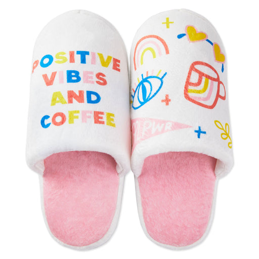 Positive Vibes and Coffee Slippers With Sound