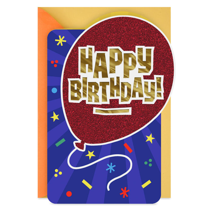 You're Amazing Red Balloon Happy Birthday Card