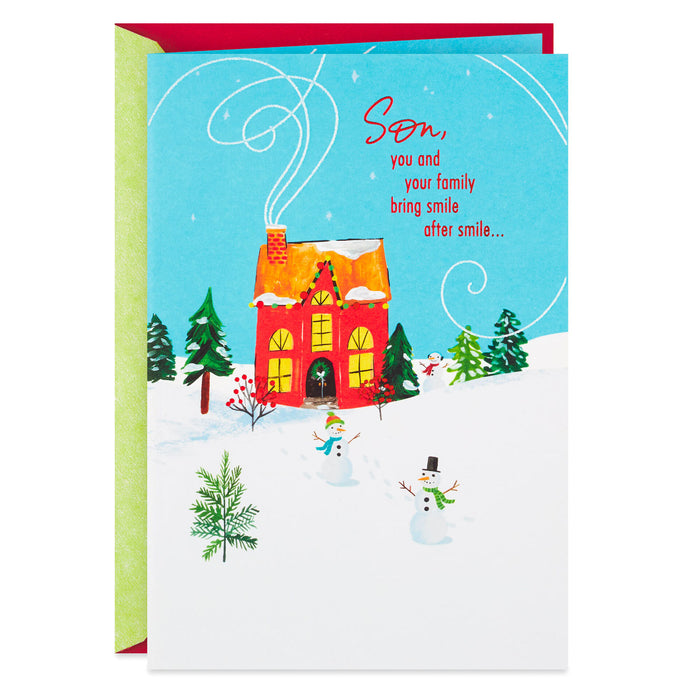 You Bring Smiles Christmas Card for Son and Family