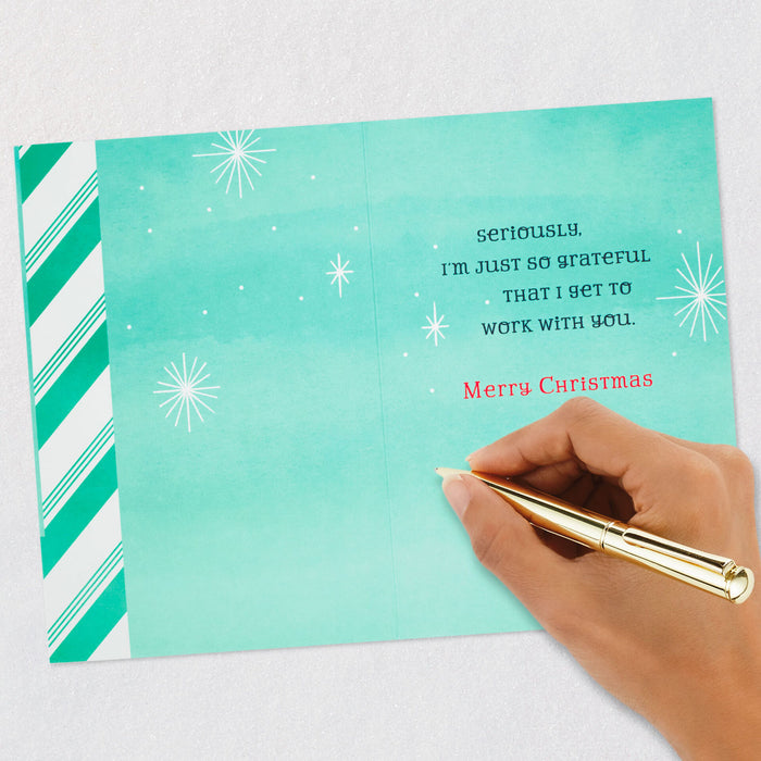 You Make Work More Merry Christmas Card for Coworker