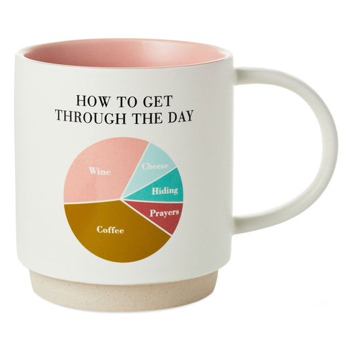 Get Through the Day Pie Chart Funny Mug