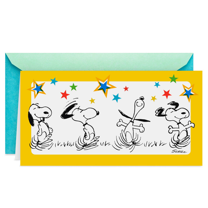 Peanuts® Snoopy Happy Dance Money Holder Graduation Card