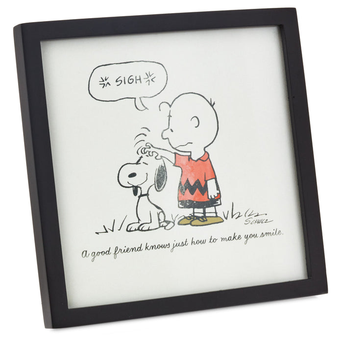 Peanuts® Charlie Brown and Snoopy Friends Make You Smile Framed Artwork