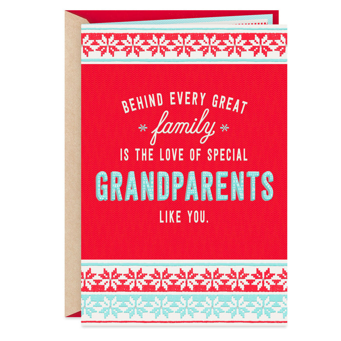 Behind Every Great Family Christmas Card for Grandparents
