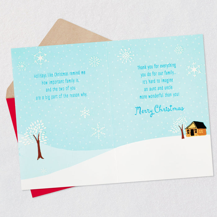You're Wonderful Christmas Card for Aunt and Uncle