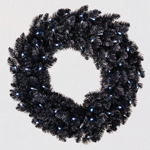 Star Galaxy Black Wreath With Lights