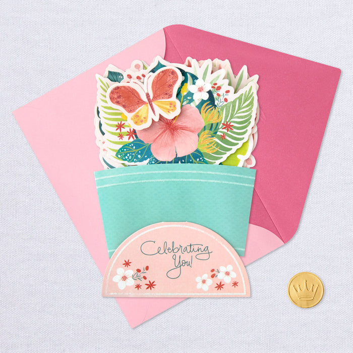 Celebrating You Flower Bouquet 3D Pop-Up Card