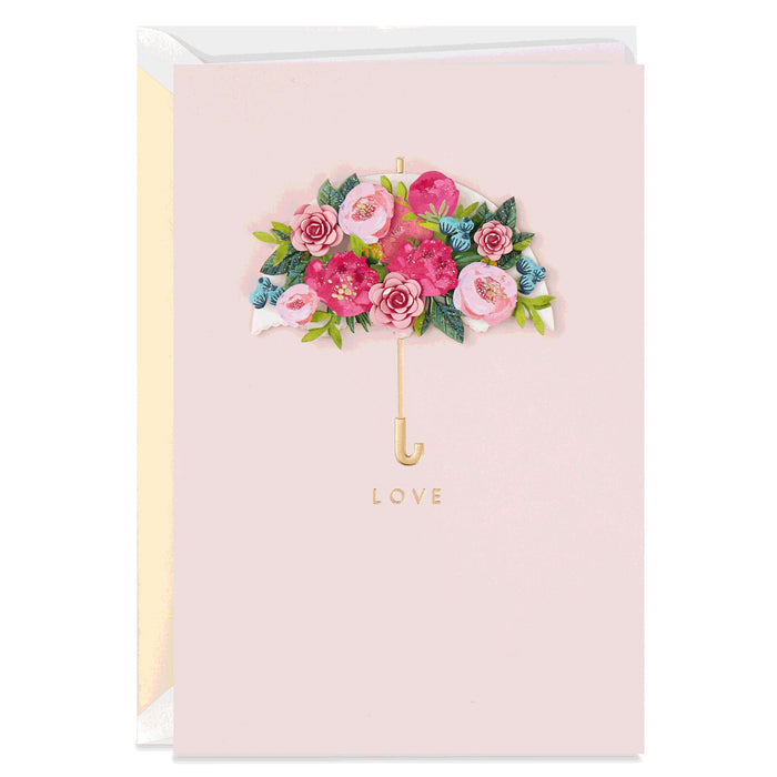 Showered With Loving Wishes Bridal Shower Card