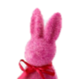 Medium Pastel Flocked Button Nose Bunny