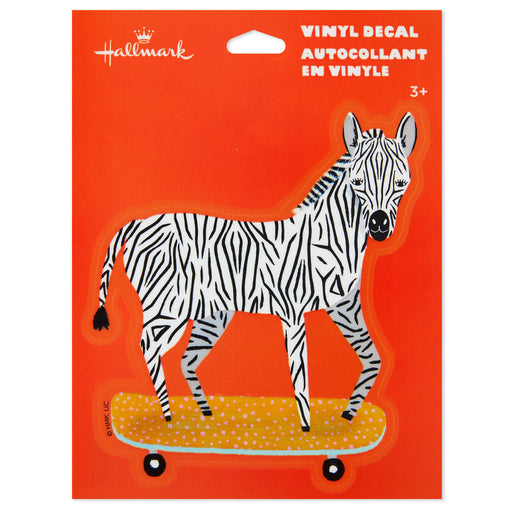 Skateboarding Zebra Vinyl Decal