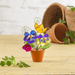 Bountiful Garden Pots with Acrylic Flowers pansy & tulip