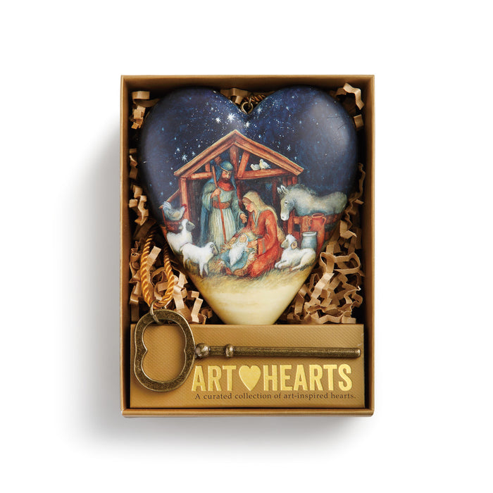 O Holy Night Nativity Art Heart