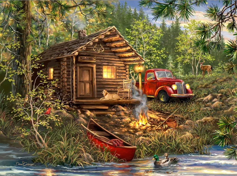 Cozy Cabin Life 500 Piece Jigsaw Puzzle