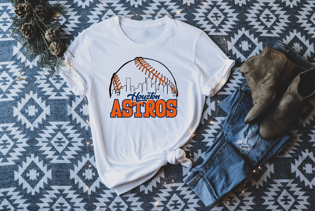 Women's Houston Skyline Astros Baseball Shirt