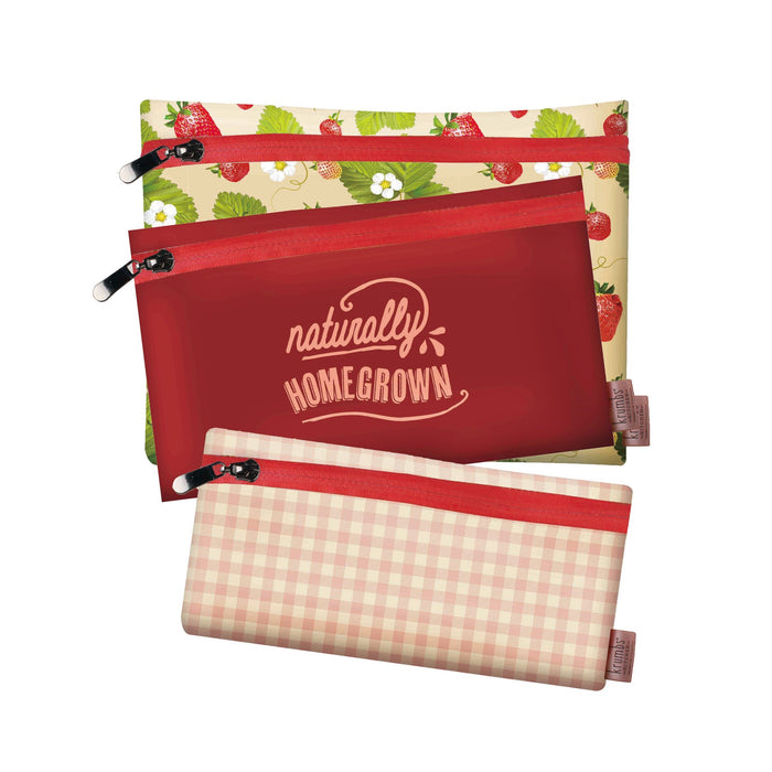 Naturally Homegrown Farmhouse Fresh Zips Reuseable Storage Bags - 3-Pack