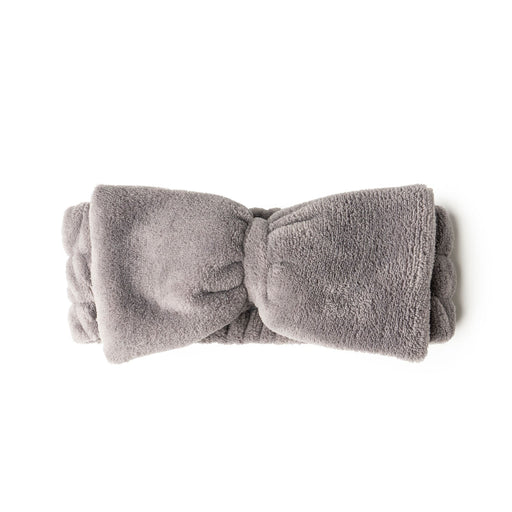 Lemon Lavender® Take A Bow Ultra Plush Spa Headband gray