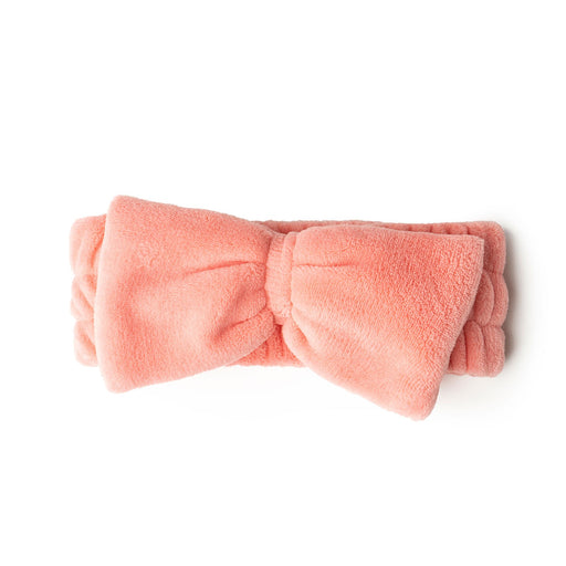 Lemon Lavender® Take A Bow Ultra Plush Spa Headband coral