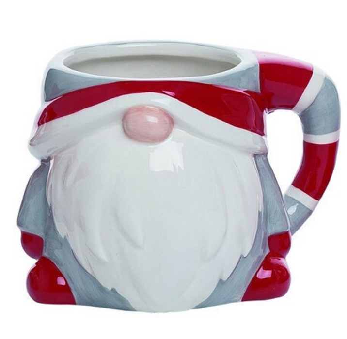 Festive Red and Gray Gnome Mug